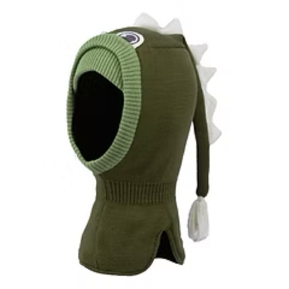 Green Dinosaur Knit Balaclava for Kids